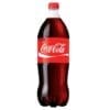 1.25-liter Coca-Cola bottle with red label, white text, and brand logo.
