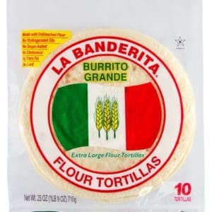 LA BANDERITA GRANDE BURRITO 10 FLOUR TORTILLAS