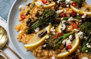  Marinated Lentils With Baby Broccoli and Feta