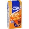 1kg package of CSR raw sugar, orange with blue accents, labeled 100% natural.