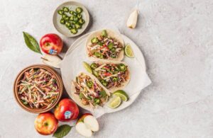 Easy Pork Tacos with KANZI® Apple Cabbage Slaw