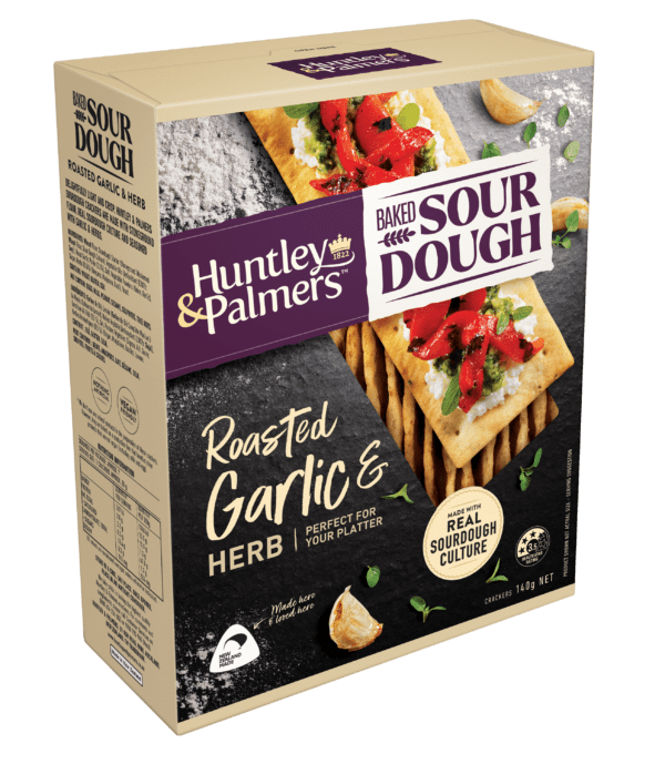 HUNTLEY & PALMERS ROASTED GARLIC & HERB