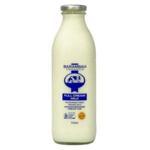 BARAMBAH GLASS FULL CREAM MILK 750ML