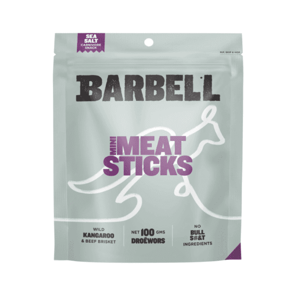 BARBELL MINI MEAT STICKS SEA SALT CARNIVORE SNACK