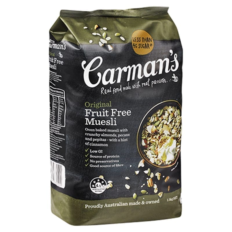CARMANS ORIGINAL FRUIT FREE MUESLI