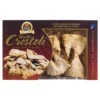 Vanilla-flavored crostoli by Crostoli King; light, crispy, no milk or artificial ingredients.