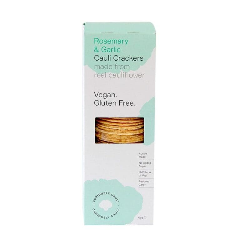 CURIOUSLY CAULI ROSEMARY & GARLIC CRACKERS Zone Fresh