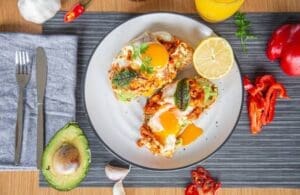 Capsicum Pesto Eggs