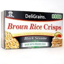 DELIGRAINS ORGANIC RICE CRISP BLACK SESAME