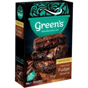 GREENS BROWNIE TRIPLE CHOC FUDGE BROWNIE