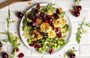 Goat cheese salad cherry dressing