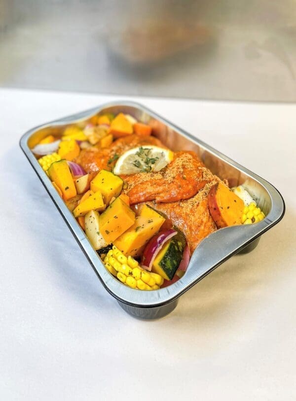 HALF CHICKEN ROAST WITH VEGGIES