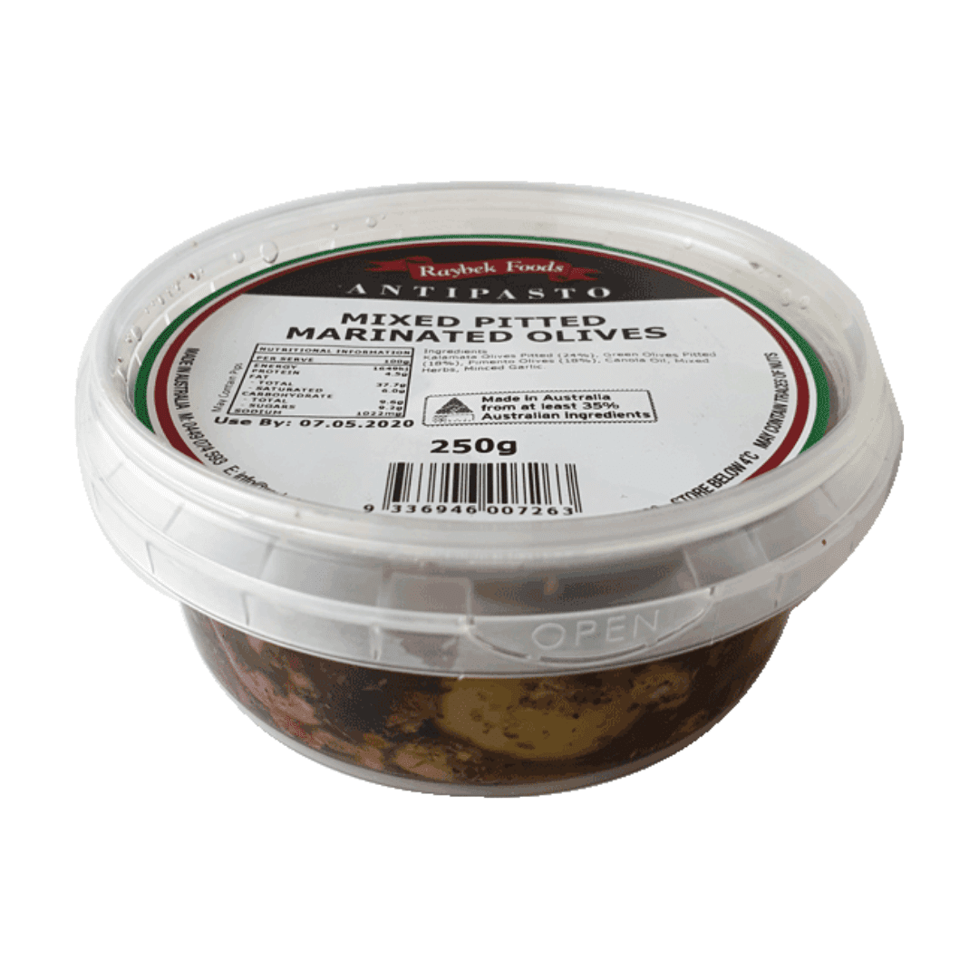 RAYBEK MIXED OLIVES PITTED MARINATED