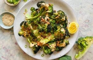  Roast Broccoli Salad with Spicy Tahini Dressing