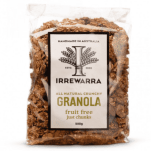 IRREWARRA JUST CHUNKS FRUIT FREE GRANOLA