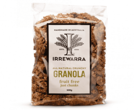 IRREWARRA JUST CHUNKS FRUIT FREE GRANOLA