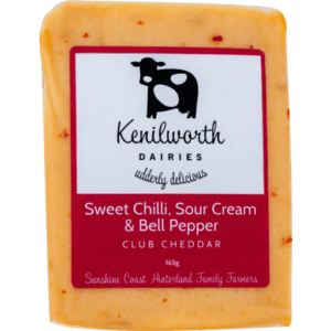 KENILWORTH DAIRIES SWEET CHILLI SOUR CREAM AND BELL PEPPER CHEDDAR