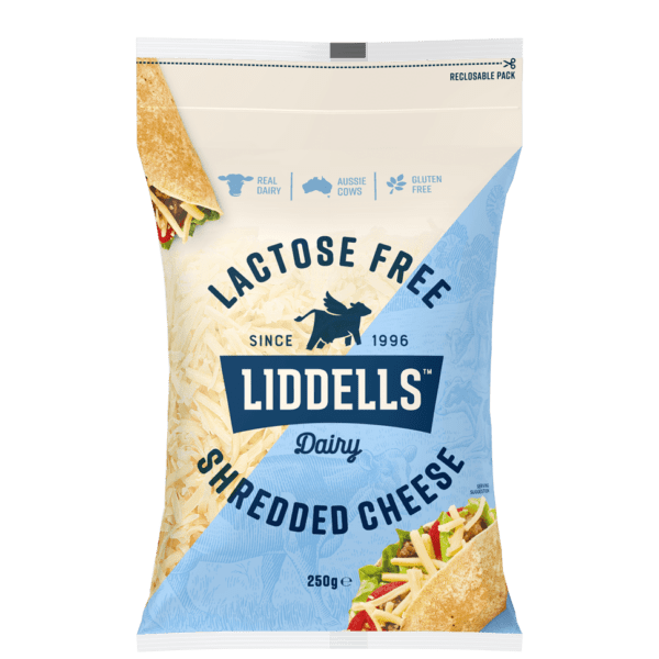 LIDDELLS LACTOSE FREE SHREDDED CHEESE 250GM