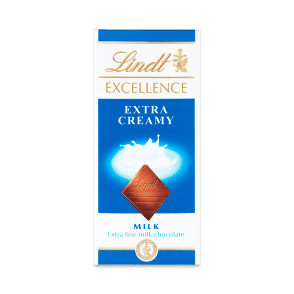 LINDT EXTRA CREAMY MILK BLOCK