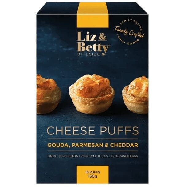 LIZ & BETTY PARMESAN & BLAK TRUFFLE CHEESE PUFFS