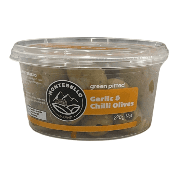 MONTEBELLO CHILLI AND GARLIC OLIVES