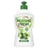 Bottle of Cussons Morning Fresh dishwashing liquid, 400 ml, with green pump dispenser.