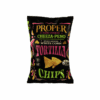 Proper tortilla chips, cheeza-peno flavor, 170g, vegan, gluten-free, compostable packaging.