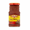 Old El Paso Taco Sauce jar, hot, 200g, red/yellow, 99% fat-free, taco image.