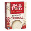 Uncle Tobys Oats Quick Sachets Original box; 10 sachets, ready in 90 seconds, 340g, 5.0 stars.