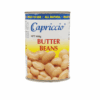 Capriccio butter beans can, 400g, yellow-white label, ready to use, all-natural.
