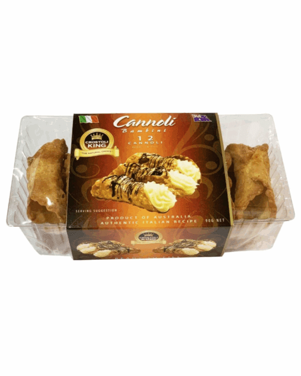 Cannoli Bambini by Crostoli King, 12-pack, Australian product with Italian recipe, 90g.