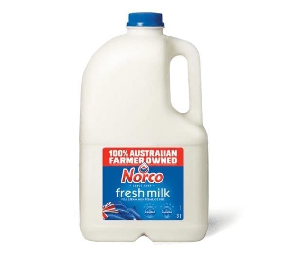 NORCO FULL CREAM WHITE MILK 3 LITRE