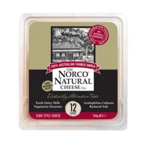 NORCO NATURAL CHEESE ORIGINAL NIMBIN RECIPE SLICED