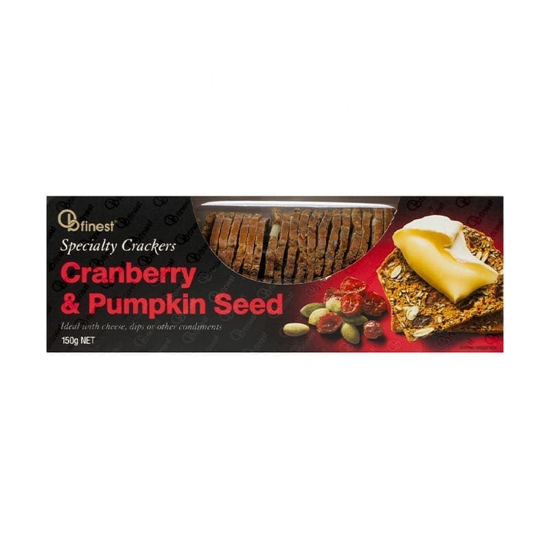 OB FINEST CRACKERS CRANBERRY AND PUMPKIN SEED