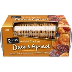 OLINAS ARTISAN DATE & APRICOT CRACKERS