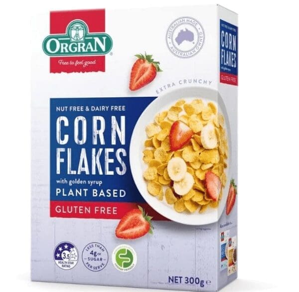 ORGRAN CORN FLAKES GOLDEN SYRUP