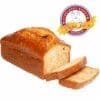 Loaf of banana bread with slices cut, Papa Joe's Bakehouse logo visible.