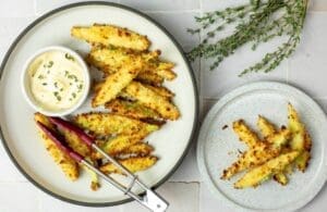 Parmesan Thyme Air fryer Zucchini fries