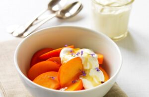 Persimmon with honey yoghurt