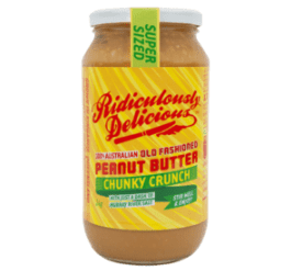 RIDICULOUSLY DELICIOUS PEANUT BUTTER CHUNKY CRUNCH