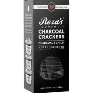 ROZAS CHARCOAL & CHILLI VEGAN GLUTEN FREE CRACKERS