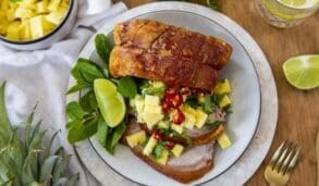 Roast Pork with Pineapple Chilli Salsa