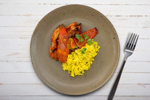 WHY COOK ROASTED VEGETABLES IN AROMATIC TOMATO AND LEMON RICE