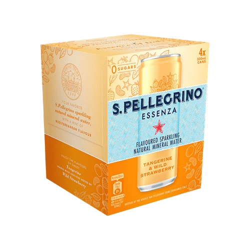 SANPELLEGRINO ESSENZA SPARKLING TANGERINE & WILD STRAWBERRY