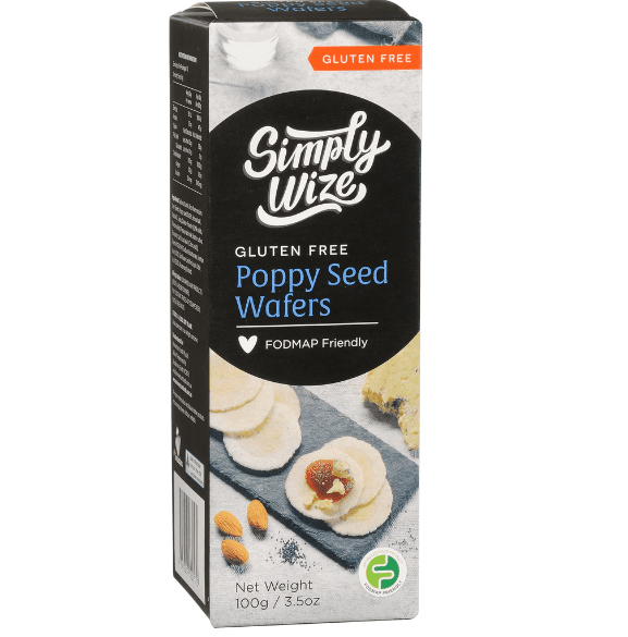 SIMPLY WIZE GLUTEN FREE POPPY SEED WAFERS