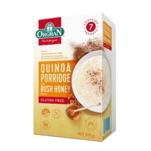 ORGRAN GLUTEN FREE QUINOA PORRIDGE W/ BUSH HONEY 7PK