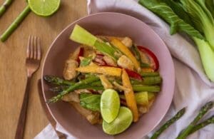 Spiced Coconut Chicken with Asparagus