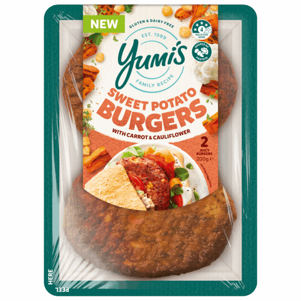 YUMIS SWEET POTATO BURGERS