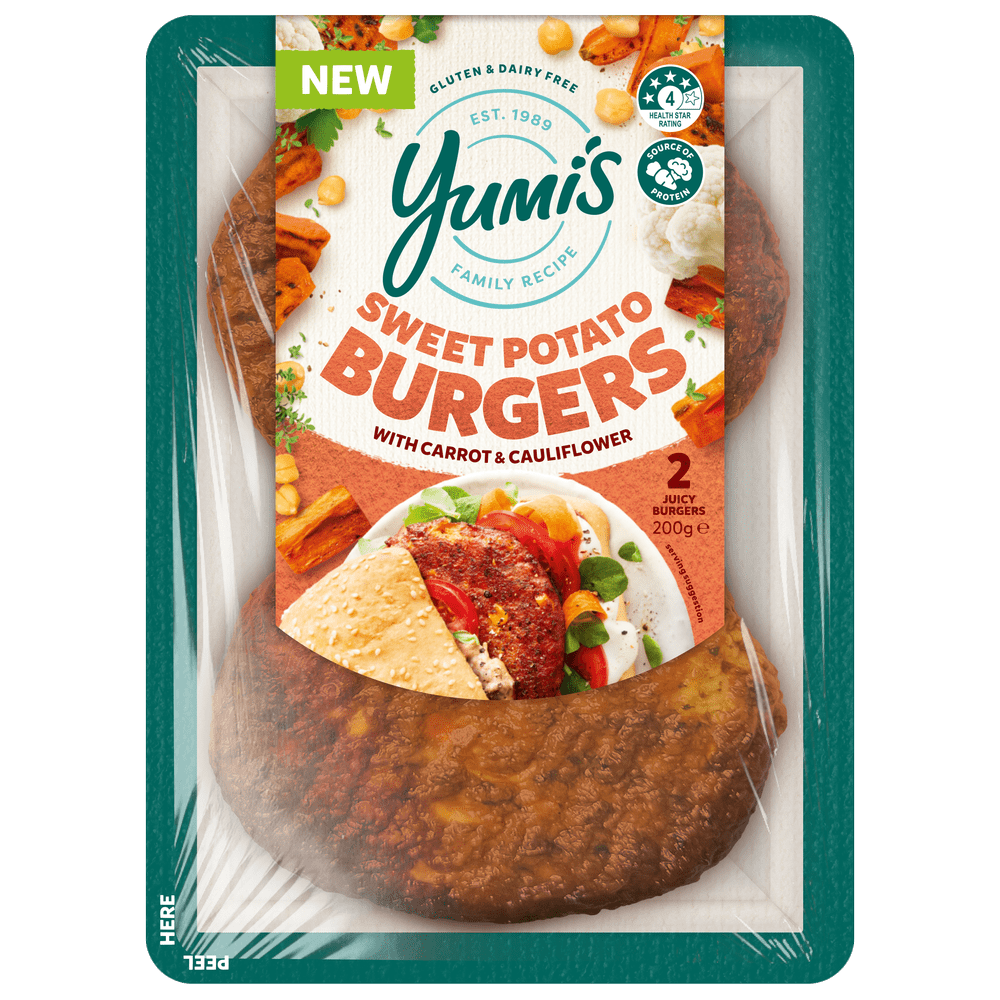 YUMIS SWEET POTATO BURGERS