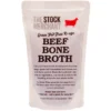 Grass-fed free-range beef bone broth pouch, 500g, Australian product, no added salt.